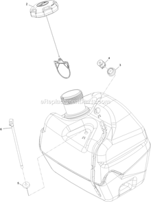 Fuel Tank Assembly Diagram and Parts List for 34233 406912824-999999999 Exmark Sprayer