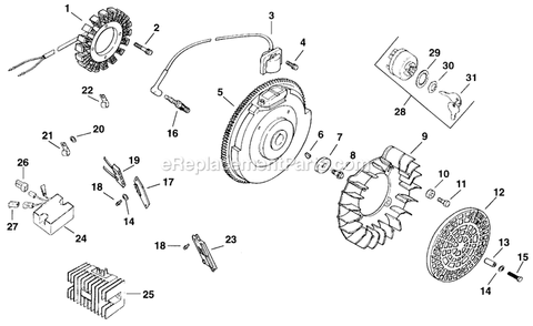 Ignition/Electrical (1) Diagram and Parts List for LZ22KC604 (190000-219999)(1999) Exmark Lawn Mower