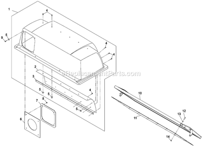Hood And Screen Assembly Diagram and Parts List for LHPUVD5256 (720000-789999)(2008) Exmark Lawn Tractor Accessories