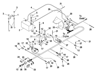 Electrical Group (3) Diagram and Parts List for LZ25KA604 (320000-369999)(2002) Exmark Lawn Mower