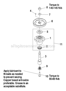 Cutter Housing Assembly (2) Diagram and Parts List for LZAS20BV484 (790000-849999)(2009) Exmark Lawn Mower