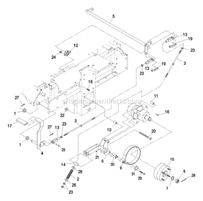 Park Brake Group Diagram and Parts List for LAS23KC524 (600000-669999)(2006) Exmark Lawn Mower