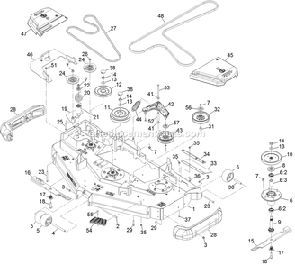 Deck Assembly Diagram and Parts List for RAS730GKA60RA3 (411294212-999999999)(2022) Exmark Lawn Mower