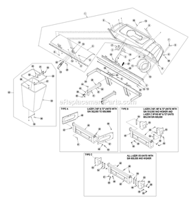 Hood And Bag Assembly (2) Diagram and Parts List for LZUV52 (670000-719999)(2007) Exmark Lawn Tractor Accessories