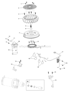 Ignition And Electrical Assembly Diagram and Parts List for RAE708GEM52300 (402082300-404314158)(2018) Exmark Lawn Mower