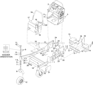 Main Frame Assembly Diagram and Parts List for VTS691KA484CA (313000000-313999999)(2013) Exmark Lawn Mower