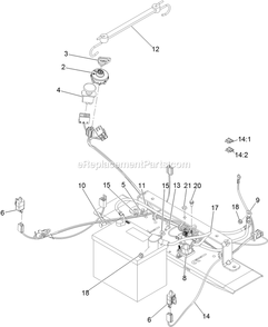 Electrical Assembly Diagram and Parts List for QTE735KC501 (314000000-314999999)(2014) Exmark Lawn Mower