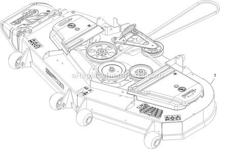 Complete Deck Assembly Diagram and Parts List for LZX801CKA60600 (402082300-404314158)(2018) Exmark Lawn Mower