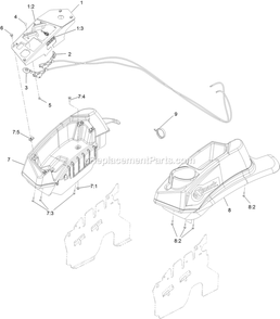 Controls Assembly Diagram and Parts List for LZX801CKA606C1 (400000000-402082299)(2017) Exmark Lawn Mower