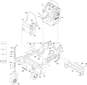 Main Frame Assembly Diagram and Parts List for VTS740EKC60400 (400000000-402082299)(2017) Exmark Lawn Mower