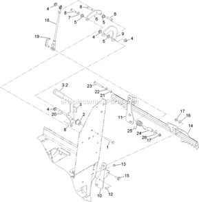 Park Brake Assembly Diagram and Parts List for VT18KA363 (920000-999999)(2011) Exmark Lawn Mower