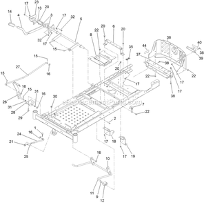 Deck Lift Assembly Diagram and Parts List for QTS452CEM34200 (315000000-315999999)(2015) Exmark Lawn Mower