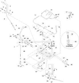 Ecs Upper Handles And Controls Assembly Diagram and Parts List for TTS680PKCE483 (314000000-314999999)(2014) Exmark Lawn Mower