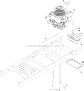 Engine Assembly Diagram and Parts List for QTS452CEM34200 (316000000-399999999)(2016) Exmark Lawn Mower