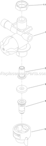 Right Nozzle Assembly Diagram and Parts List for SSS270CSB00000 (402082300-404314158)(2018) Exmark Sprayer
