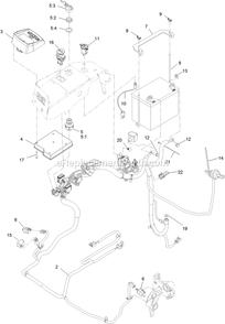 Electrical Assembly Diagram and Parts List for LZS850EKA604W0 (402082300-404314158)(2018) Exmark Lawn Mower