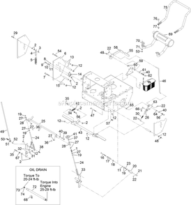 Engine Deck Assembly (2) Diagram and Parts List for TTS481KA363CA (312000000-312999999)(2012) Exmark Lawn Mower