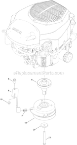 Clutch Assembly Diagram and Parts List for QTS735KC502 (314000000-314999999)(2014) Exmark Lawn Mower