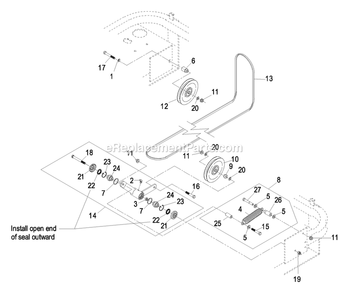 Engine Deck Group (1) Diagram and Parts List for LZ30KC665 (600000-669999)(2006) Exmark Lawn Mower