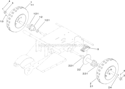 Wheel And Brake Assembly Diagram and Parts List for SG390HN (312000000-312999999)(2012) Exmark Lawn Tractor Accessories