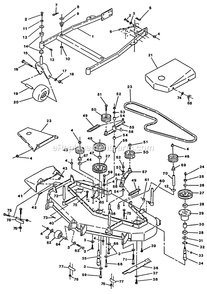 Mower Deck (1) Diagram and Parts List for TTH-18KO (84000-89999)(1993) Exmark Lawn Mower
