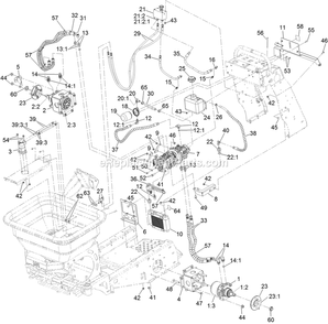 Hydraulic Assembly Diagram and Parts List for 34237 400000000-407088177 Exmark Sprayer
