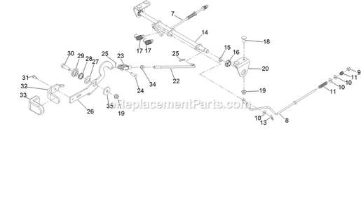 Park Brake Assembly Diagram and Parts List for QZE702GEM42200 (404314159-406294344)(2019) Exmark Lawn Mower