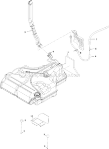 Fuel Assembly Diagram and Parts List for LZX980EKC726T0 (316000000-399999999)(2016) Exmark Lawn Mower