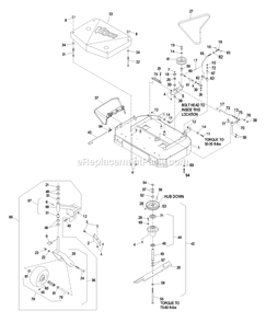 Mower Deck (1) Diagram and Parts List for VH17KA362CA (790000-849999)(2009) Exmark Lawn Mower