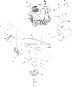 Engine Assembly Diagram and Parts List for LZE730GKA524C2 (402082300-404314158)(2018) Exmark Lawn Mower