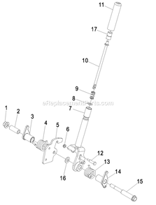 Brake Handle Assembly Diagram and Parts List for LZAS29KA724LP (850000-919999)(2010) Exmark Lawn Mower