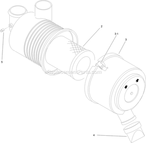 Air Cleaner Assembly Diagram and Parts List for RAS708GEM523C3 (402082300-404314158)(2018) Exmark Lawn Mower