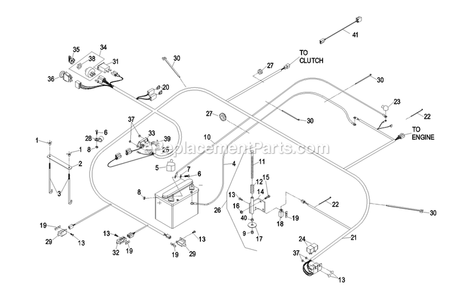Electrical Group (2) Diagram and Parts List for LHP19KA465CA (720000-789999)(2008) Exmark Lawn Mower