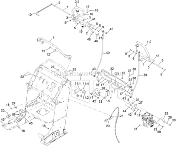 Control Assembly Diagram and Parts List for VT730EKC524 (312000000-312999999)(2012) Exmark Lawn Mower