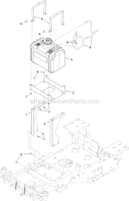 Fuel Tank Assembly Diagram and Parts List for 34220 400000000-999999999 Exmark Sprayer