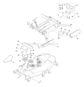 Weight And Belt Drive Components Diagram and Parts List for LZUV52 (510000-599999)(2005) Exmark Lawn Tractor Accessories