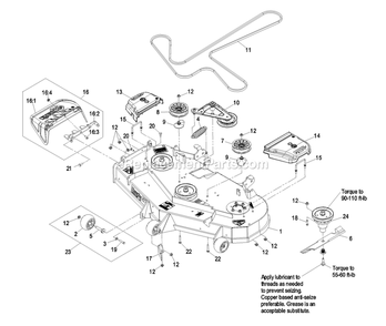 Deck Group (2) Diagram and Parts List for LZAS20BV484 (790000-849999)(2009) Exmark Lawn Mower