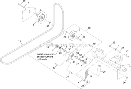 Engine Deck Assembly Diagram and Parts List for LZD25KD725 (920000-999999)(2011) Exmark Lawn Mower