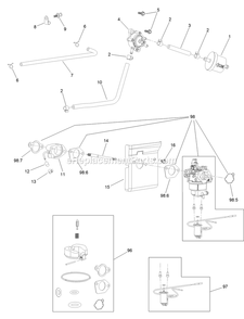 Fuel System Assembly Diagram and Parts List for QTS452CEM34200 (400000000-402082299)(2017) Exmark Lawn Mower