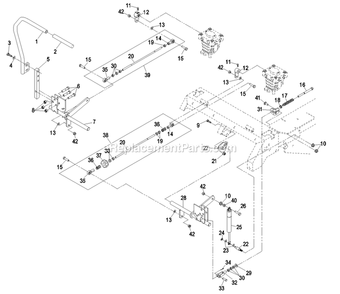 Motion Control Group Diagram and Parts List for LHP19KA465CA (720000-789999)(2008) Exmark Lawn Mower