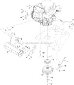 Engine Assembly Diagram and Parts List for VTS541CKA36300 (400000000-402082299)(2017) Exmark Lawn Mower