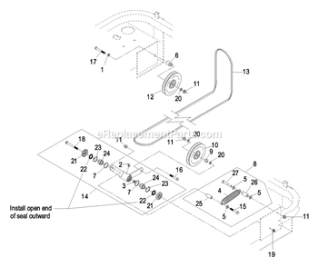 Engine Deck Group (1) Diagram and Parts List for LAS23KC524 (600000-669999)(2006) Exmark Lawn Mower
