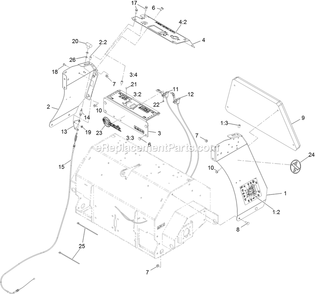 Tower Assembly Diagram and Parts List for ARX541CKA30000 (406294345-408644345)(2020) Exmark Aerator