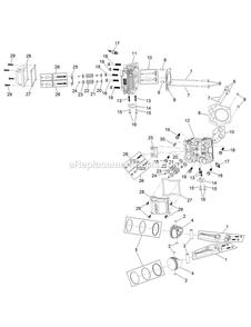 Piston And Cylinder Head Assembly Diagram and Parts List for QTE708GEM54100 (315000000-315999999)(2015) Exmark Lawn Mower