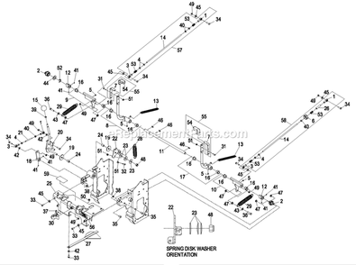 Speed Controls Group Diagram and Parts List for NAV27KCCA (850000-919999)(2010) Exmark Lawn Mower