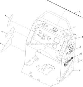 Control Tower With Decals Assembly Diagram and Parts List for VTS541CKA36300 (400000000-402082299)(2017) Exmark Lawn Mower