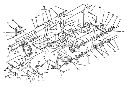 Blower Primary And Secondary Transfer Group Diagram and Parts List for EX20KC (130000-149999)(1997) Exmark Lawn Mower