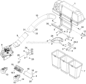 Assembly Diagram and Parts List for LZUV3B (313000000-313999999)(2013) Exmark Lawn Tractor Accessories