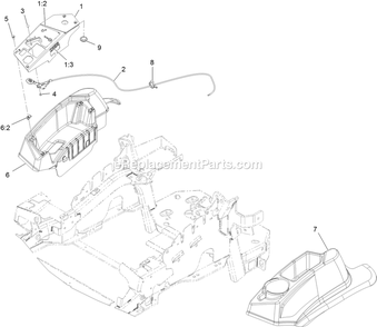 Controls Assembly Diagram and Parts List for LZS740PKC52400 (315000000-315999999)(2015) Exmark Lawn Mower