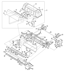 Hopper Assembly Diagram and Parts List for UVD6672 (670000-719999)(2007) Exmark Lawn Tractor Accessories